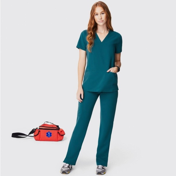 Figs Other Figs Caribbean Blue Livingston Scrub Pant Petite S